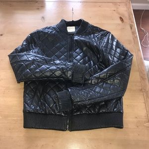 Quilted bomber jacket